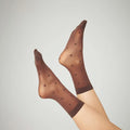 Heather socks 30 denier - chocolate
