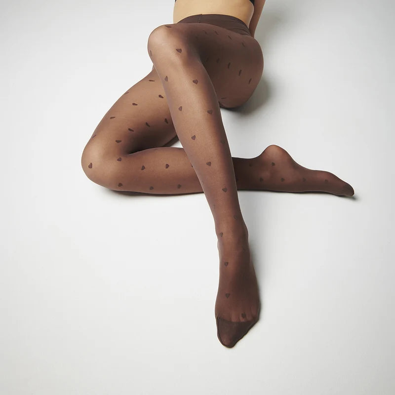 Heather tights 25 denier - chocolate